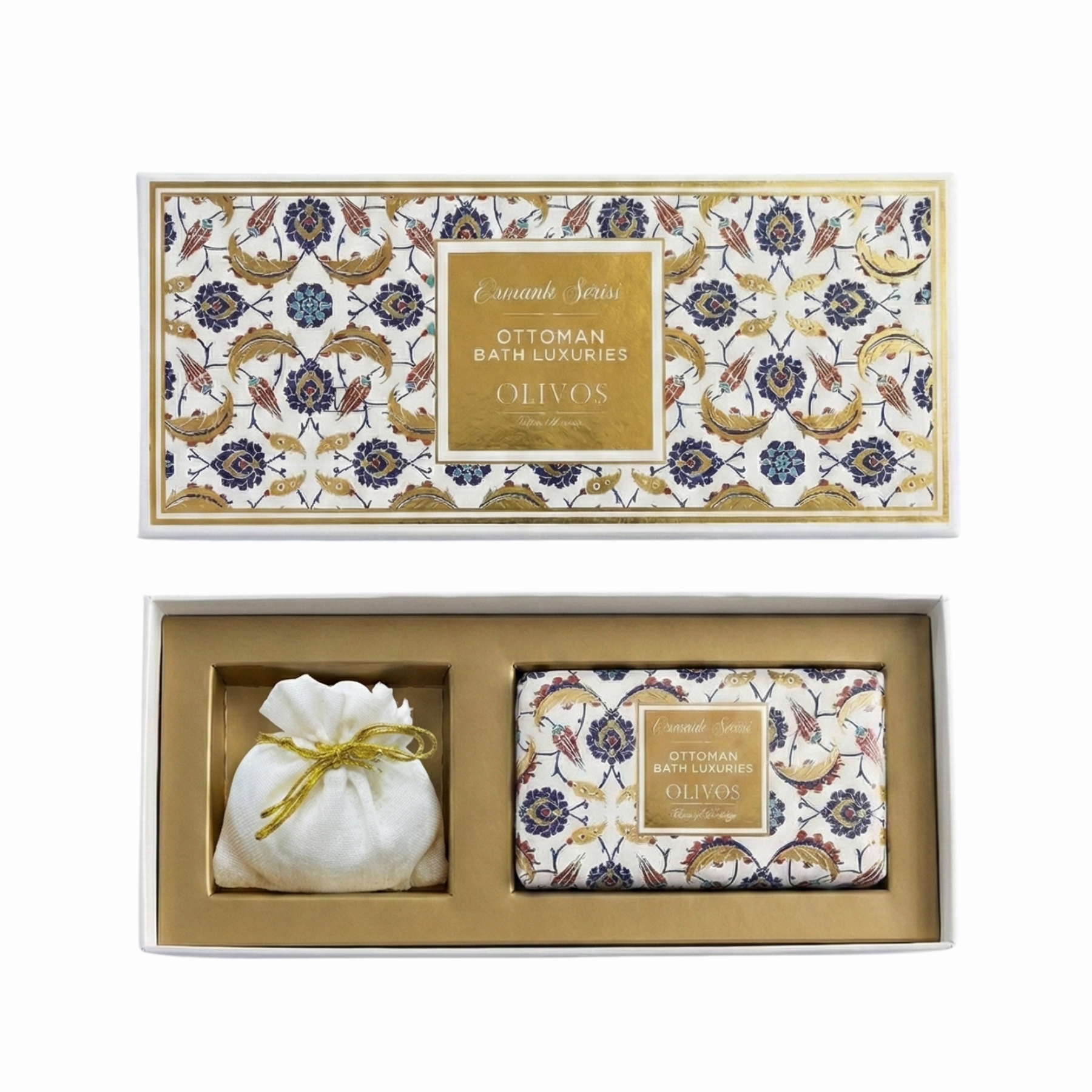 Olivos Osmanlı Serisi Desen 4 Hediye Seti : 250 gr Zeytinyağlı Sabun + 100 gr Granül Sabun