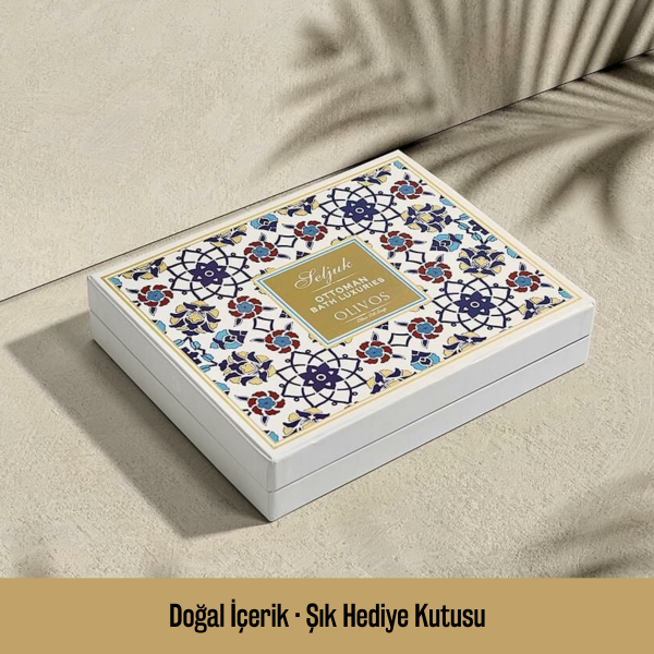 Olivos Osmanlı Serisi Seljuk Hediye Seti: 2 x 250 gr Katı Sabun + 2 x 100 gr Granül Sabun