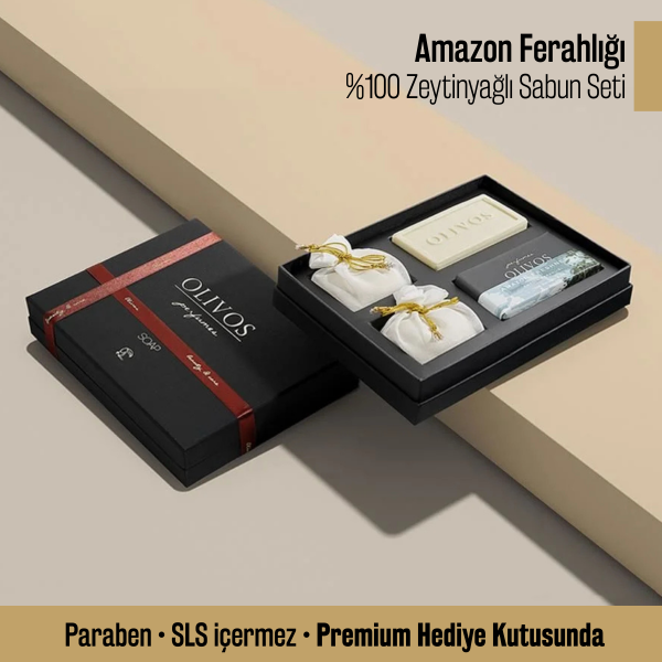 Olivos Parfüm Serisi Amazon Ferahlığı Hediye Seti: 2 x 250 gr Katı Sabun + 2 x 100 gr Granül Sabun