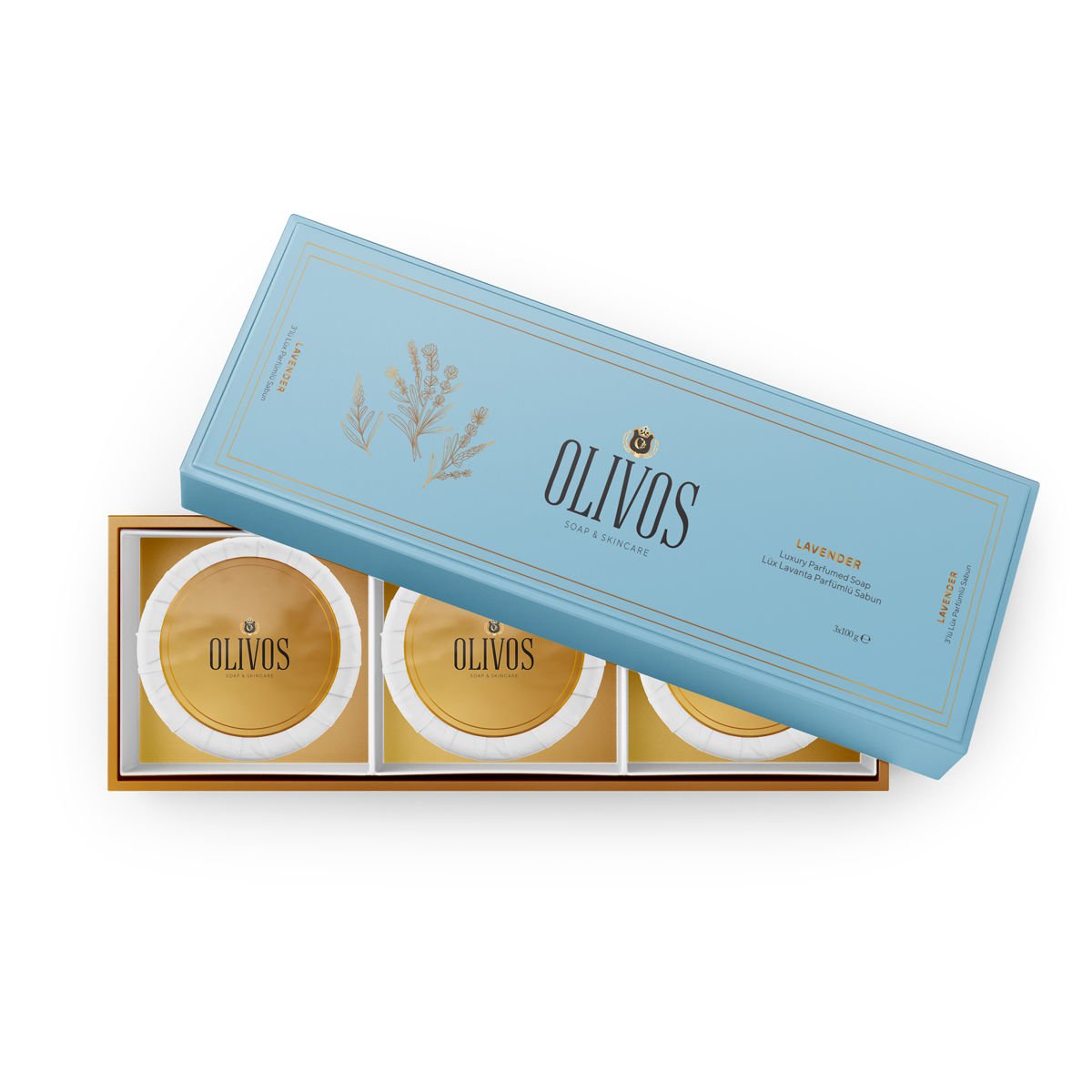 Olivos Lüks Seri Lavanta Kokulu Zeytinyağı Sabunu 3x100 GR