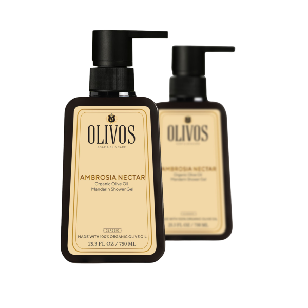 Doğal Zeytinyağlı Mandalina Kokulu Banyo Duş Jeli Zeytinyağı Mandalinalı Nemlendirici 2 ADET 750ML