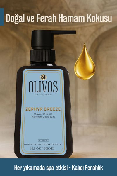 Doğal Zeytinyağlı Hamam Kokulu Sıvı Sabun Zeytinyağı El Sabunu Yoğun Nemlendirici 4 ADET 500 ML