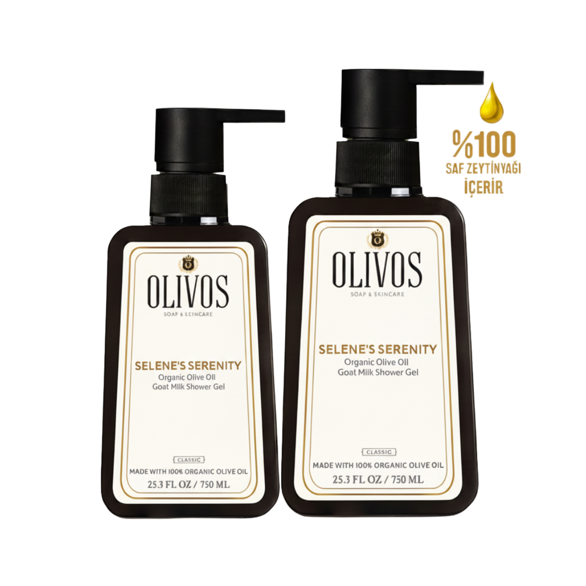 Olivos Keçi Sütlü Zeytinyağlı Duş Jeli & Sıvı El Sabunu Seti 2’li 1250 ml