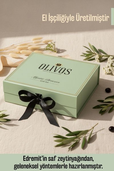 Olivos Mystic Breezes %100 Zeytinyağlı Hediye Sabun Seti (Şakayık & Eşek Sütü) | 3’lü El Yapımı Şık Kutu