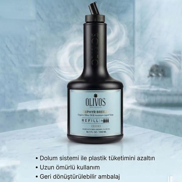 Zephyr Breeze Zeytinyağlı Hamam Kokulu Sıvı Sabun Refill 1500 ML