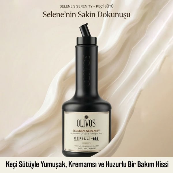 Selene’s Serenity Zeytinyağlı Keçi Sütlü Sıvı Sabun Refill 1500 ML (3x500 ML) Ekonomik Paket